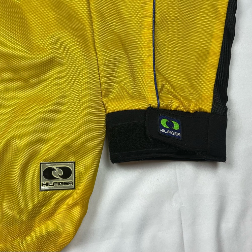 Vtg Tommy Hilfiger Mens Expedition Sailing Jacket XL 90s Hooded Yellow Tech - Picture 5 of 14
